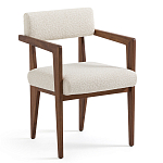 Кресло обеденное Alcove White Boucle из массива ореха варинант исполнения - 1 | Loft Concept в Новосибирске