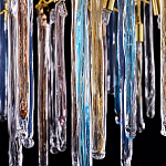 Люстра на подвесе с каркасом из металла и цветными подвесками из стекла Droplet Chandelier варинант исполнения - 2 | Loft Concept в Новосибирске