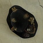 Подставка из эпоксидной смолы с цветами черная Epoxy Resin Flowers Black варинант исполнения - 2 | Loft Concept в Новосибирске