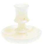 Подсвечник в виде чаши из натурального камня оникс Stone Candlestick варинант исполнения - 1 | Loft Concept в Новосибирске