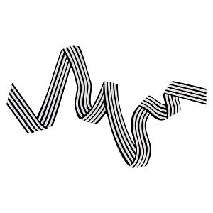 Аксессуар на стену Лента черно-белая