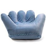 Дизайнерское плюшевое кресло в форме руки голубое Poltronova Joe Plush Baby Blue Armchair варинант исполнения - 1 | Loft Concept в Новосибирске