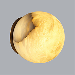 Настенно-потолочный светильник с плафоном в форме шара из алебастра Cryptocrystalline Stone варинант исполнения - 9 | Loft Concept в Новосибирске