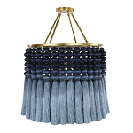 Люстра синяя плетеная с кисточками Boho Tassel Chandelier варинант исполнения - 2 | Loft Concept в Новосибирске