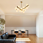 Люстра подвесная фигурная с белыми лампами в форме шара Felicitat варинант исполнения - 1 | Loft Concept в Новосибирске