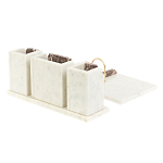 Настольный письменный набор из мрамора и креноида с гербом России Marble Accessory варинант исполнения - 3 | Loft Concept в Новосибирске