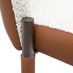 Стул мягкий с обивкой из рогожки и экокожи Contrasting Performance варинант исполнения - 3 | Loft Concept в Новосибирске