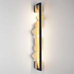 Бра вертикальное черного цвета с золотыми кругами и квадратами Gravyura варинант исполнения - 4 | Loft Concept в Новосибирске