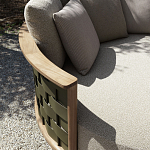 Дизайнерский уличный диван из массива дерева с плетеной спинкой PALINFRASCA Sofa варинант исполнения - 14 | Loft Concept в Новосибирске