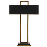 Настольная лампа прямоугольная с черным абажуром Strictness of Forms варинант исполнения - 2 | Loft Concept в Новосибирске