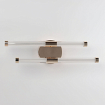 Бра с круглым основанием золотого цвета и двумя вертикальными плафонами Hex Scaffold варинант исполнения - 3 | Loft Concept в Новосибирске