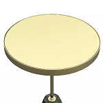 Кофейный столик с круглой зеркальной столешницей и мраморным основанием Stable Base варинант исполнения - 2 | Loft Concept в Новосибирске