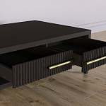 Кофейный стол Primo с двумя ящиками Темный орех варинант исполнения - 6 | Loft Concept в Новосибирске