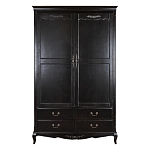 Шкаф черный с 4-мя ящиками и 2-мя дверцами в стиле Прованс Vintage варинант исполнения - 1 | Loft Concept в Новосибирске