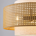 Подвесной светильник с декоративным поясом из плетеного бамбука Biuloggicu варинант исполнения - 4 | Loft Concept в Новосибирске