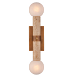 Бра цилиндрической формы с 2-мя плафонами белого цвета Marble Glow варинант исполнения - 1 | Loft Concept в Новосибирске