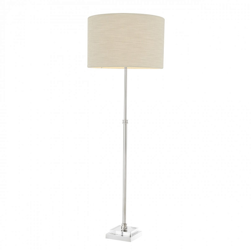 Настольная лампа Eichholtz Table Lamp Emmanuel Никель ivory ( слоновая кость ) Прозрачное Стекло в Новосибирске | Loft Concept 