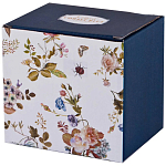 Кружка синяя из фарфора с рисунком цветов 400 мл Garden Whisper Porcelain Set  варинант исполнения - 2 | Loft Concept в Новосибирске