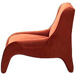 Дизайнерское кресло оранжевое в мягкой велюровой обивке Granger Armchair Orange варинант исполнения - 2 | Loft Concept в Новосибирске