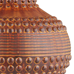 Настольная лампа темно-коричневая с тканевым абажуром в форме конуса Сhieftain варинант исполнения - 1 | Loft Concept в Новосибирске