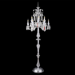 Торшер с 12-ю белыми текстильными абажурами и хрустальными подвесками Lustre Reverie варинант исполнения - 3 | Loft Concept в Новосибирске