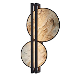 Бра из двух каменных дисков в металлической раме Constellation варинант исполнения - 1 | Loft Concept в Новосибирске