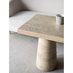 Столик приставной с квадратной столешницей Textured Cream Table варинант исполнения - 6 | Loft Concept в Новосибирске