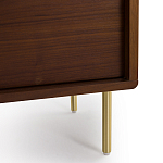 ТВ-тумба из ореха с плетеным декором Eland Wooden Wicker TV Stand варинант исполнения - 5 | Loft Concept в Новосибирске