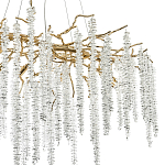 Люстра с декором в виде ветвей с хрустальными подвесками Fairytree Gold Crystal Chandelier варинант исполнения - 2 | Loft Concept в Новосибирске