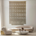 Панно на стену плетеное Макраме бежевый цвет  варинант исполнения - 10 | Loft Concept в Новосибирске