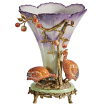 Ваза с цесарками из фарфора с бронзовыми элементами Garden of Eden варинант исполнения - 1 | Loft Concept в Новосибирске