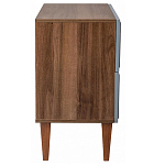 Тумба прикроватная серая из массива бука с 2-мя ящиками Wenge Light варинант исполнения - 3 | Loft Concept в Новосибирске