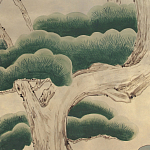 Обои ручная роспись Bamboo River Blossom Original colourway on Brushed Gold gilded paper варинант исполнения - 1 | Loft Concept в Новосибирске