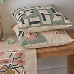 Подушка декоративная зеленого цвета с геометрическим рисунком Divine Abstractions варинант исполнения - 6 | Loft Concept в Новосибирске