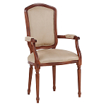 Стул с подлокотниками из натурального бука бежевый Solid Luxury варинант исполнения - 2 | Loft Concept в Новосибирске