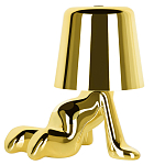 Настольная лампа фигурная цвета золото с гладким абажуром Высота 17 см Sophia варинант исполнения - 2 | Loft Concept в Новосибирске