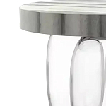 Дизайнерский журнальный стол на 3-х овальных прозрачных ножках Tukutic варинант исполнения - 1 | Loft Concept в Новосибирске