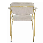 Стул Singer Chair с подлокотниками серый на золотистых ножках варинант исполнения - 4 | Loft Concept в Новосибирске