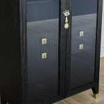 Дизайнерский шкаф витрина Elsa Dreams Black с 4-мя ящиками варинант исполнения - 3 | Loft Concept в Новосибирске