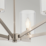 Люстра с 6-ю прозрачными цилиндрическими плафонами Kichler варинант исполнения - 13 | Loft Concept в Новосибирске