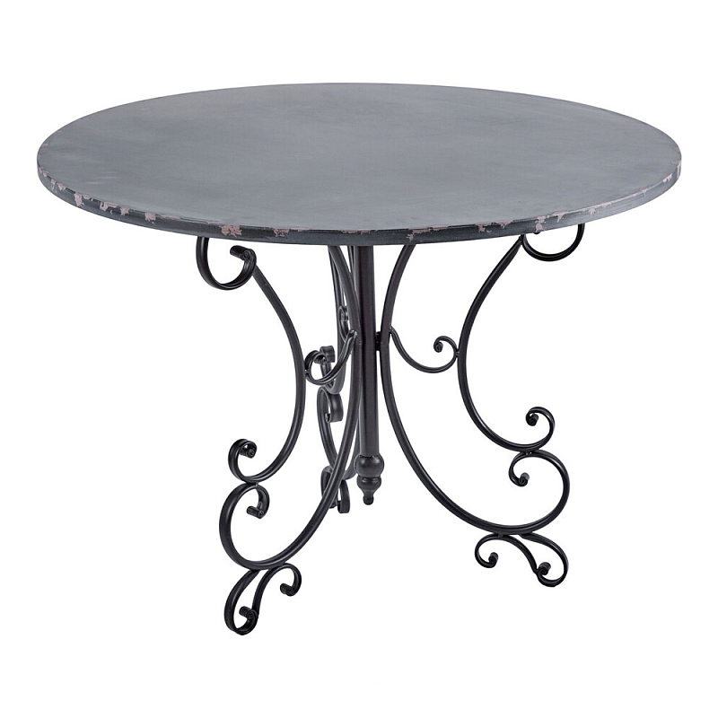 Столик кованный в прованском стиле Vaucluse Черный в Новосибирске | Loft Concept 