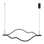 Подвесной светильник волнообразный изогнутый черного цвета 4000К Spiral Lighting варинант исполнения - 3 | Loft Concept в Новосибирске