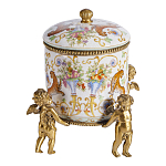 Шкатулка на ангелах из фарфора с бронзовыми элементам Eden Garden варинант исполнения - 1 | Loft Concept в Новосибирске