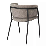 Стул полукруглый с каркасом из металла и мягким сиденьем и спинкой Soft Chenille варинант исполнения - 1 | Loft Concept в Новосибирске