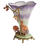 Ваза с цесарками из фарфора с бронзовыми элементами Garden of Eden варинант исполнения - 4 | Loft Concept в Новосибирске