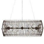 Люстра круглая из тонких прутьев Thin Bronze Rods варинант исполнения - 3 | Loft Concept в Новосибирске