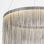 Подвесная кольцевая люстра с металлическими цепочками Fringe Chain Horizontal Ring Light варинант исполнения - 4 | Loft Concept в Новосибирске