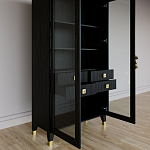 Дизайнерский шкаф витрина Elsa Dreams Black с 4-мя ящиками варинант исполнения - 7 | Loft Concept в Новосибирске