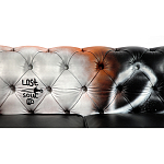 Диван Честерфильд граффити graffiti Orange Sofa натуральная кожа варинант исполнения - 8 | Loft Concept в Новосибирске