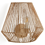 Бра с плетенным из пеньки абажуром Jutti H25 см варинант исполнения - 1 | Loft Concept в Новосибирске